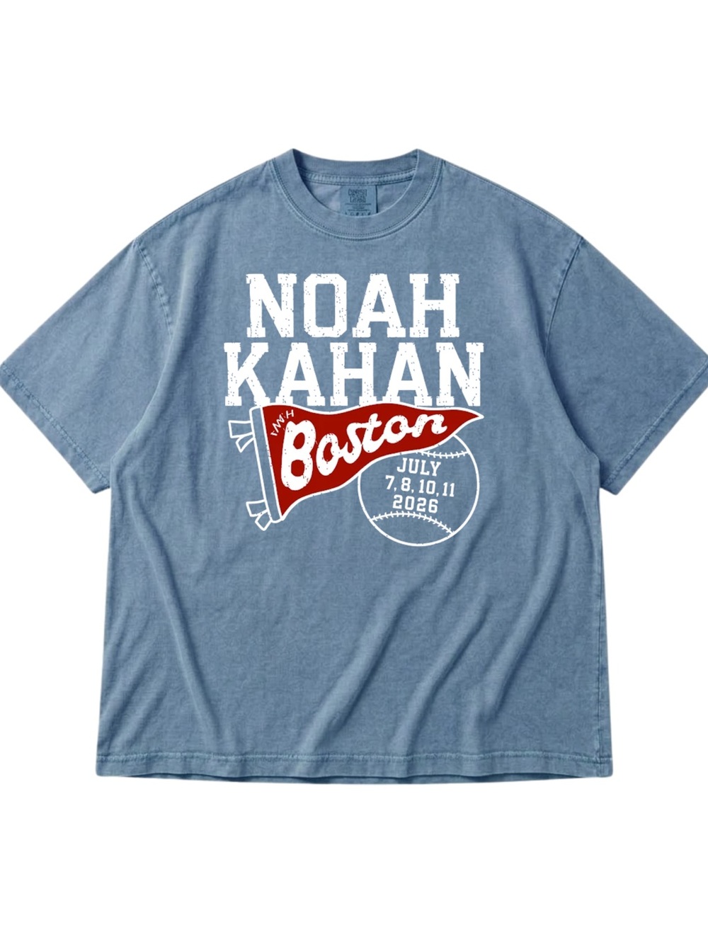 Comfort Colors Blue Jean Boston Pennant Short-Sleeve Tee